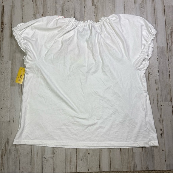 Kim Rogers Woman Top Short Sleeves White Casual Plus Sz 3X NWT! - Picture 15 of 16